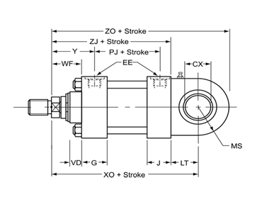 MP5-Cap Mounting Fixed Eye, Delight Hydraulic